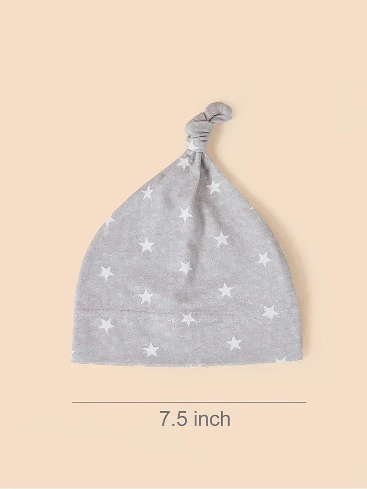 Newborn Baby Cotton Beanies Hat and Mittens Set