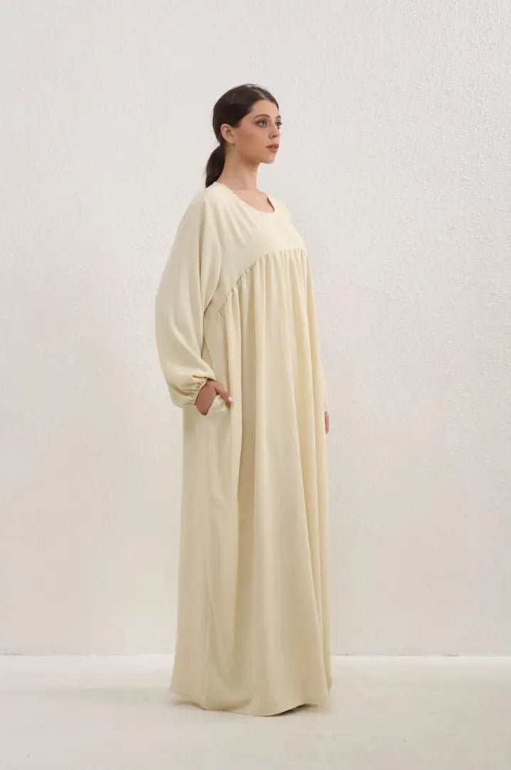 Women Classic Long Sleeve Abaya Dress