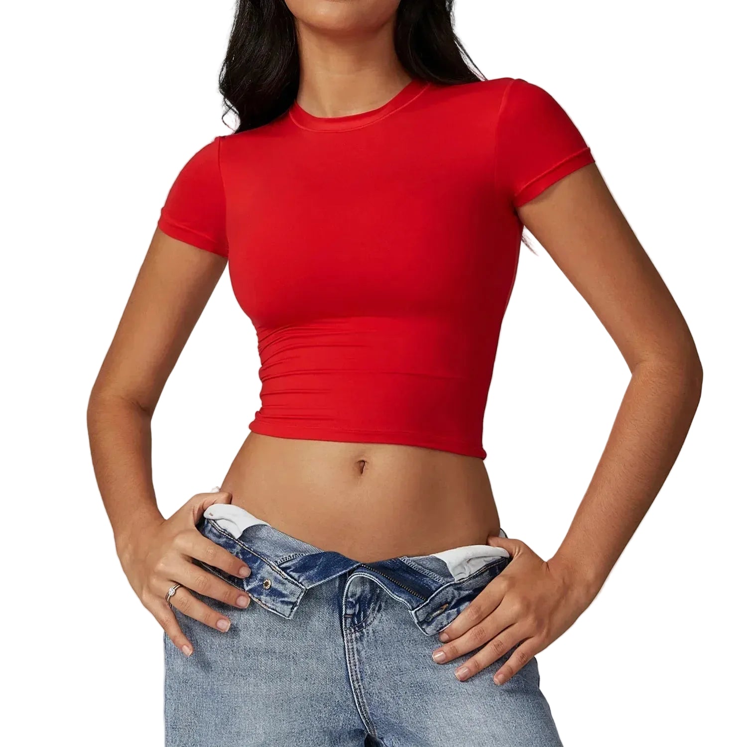 Women Active Fitness Sports Short Sleeve T- Shirt