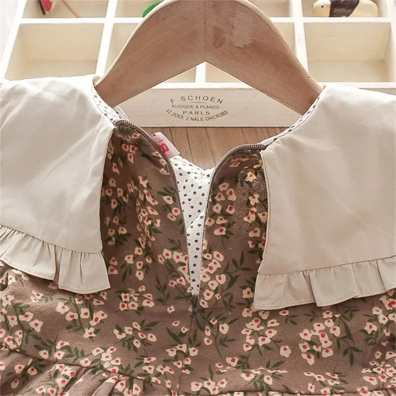 Newborn Baby Girls Floral Princess Cut Dresses