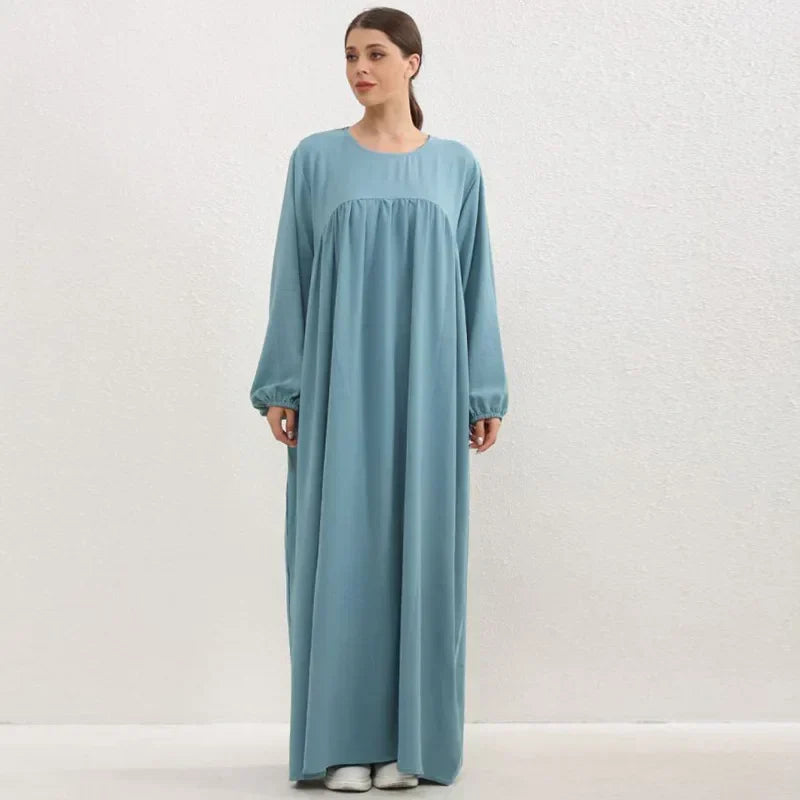 Women Classic Long Sleeve Abaya Dress