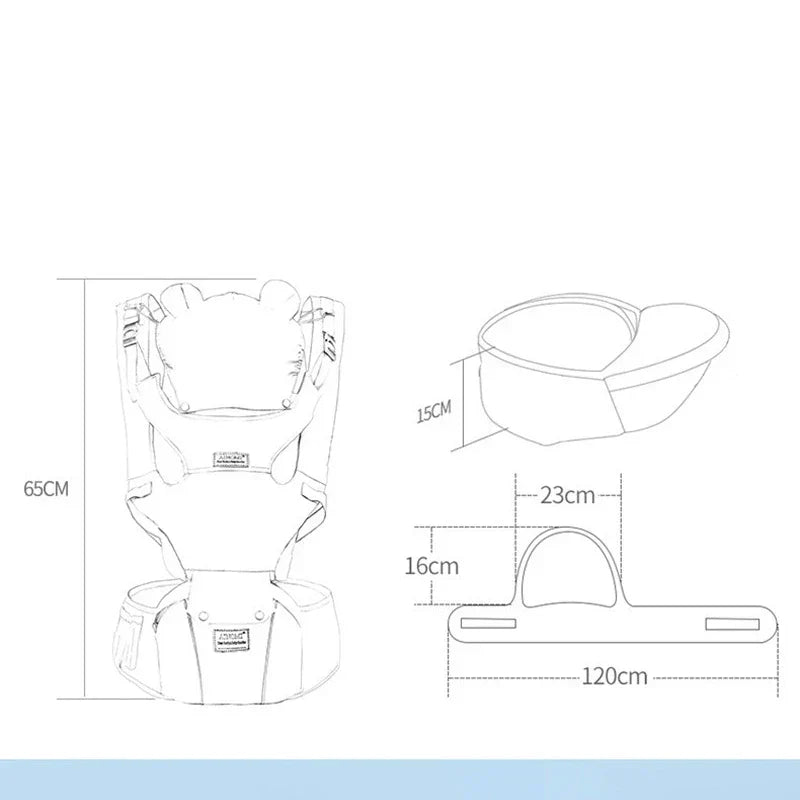 Front Facing Kangaroo Baby Wrap Carrier Infant Sling Infant Hipseat Waist Baby Gear