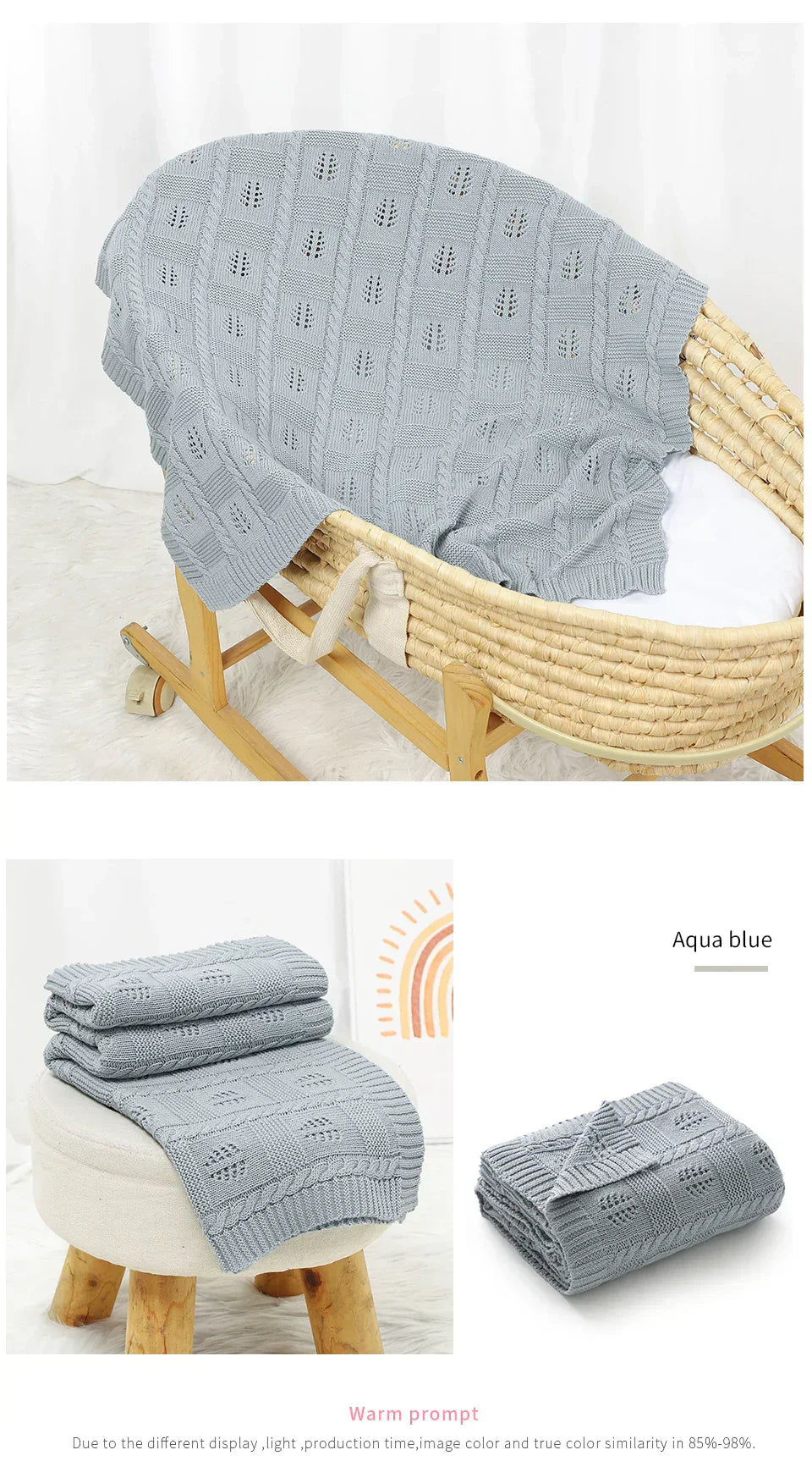 Baby Newborn Swaddle Wrap Knit Blankets