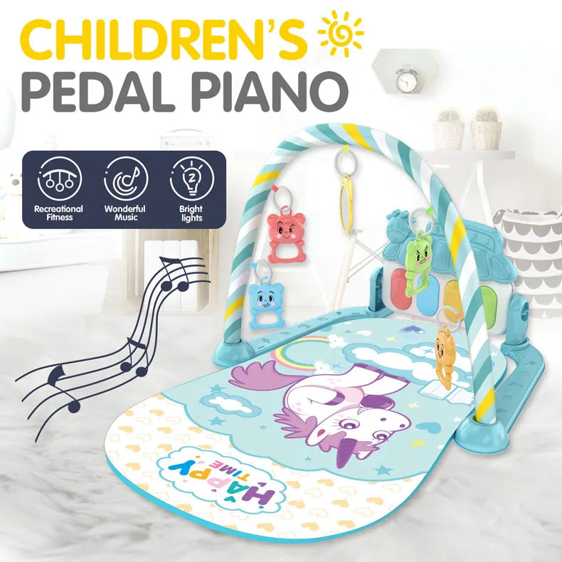 Baby Newborn Toddler Pedal Piano Musical Fitness Gym Play Mat