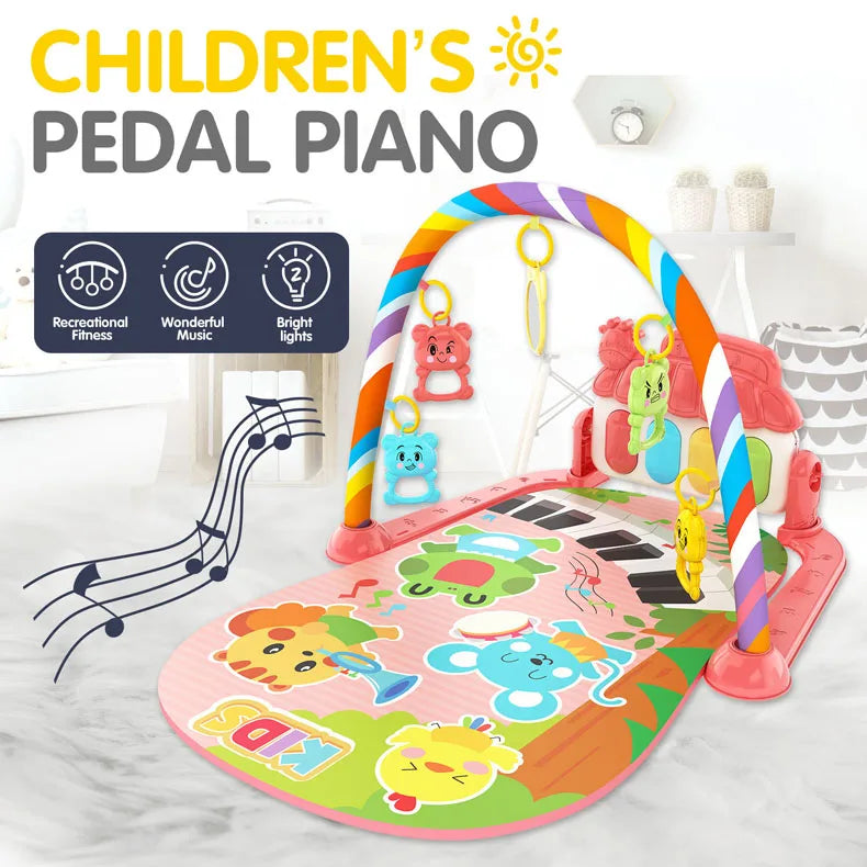Baby Newborn Toddler Pedal Piano Musical Fitness Gym Play Mat