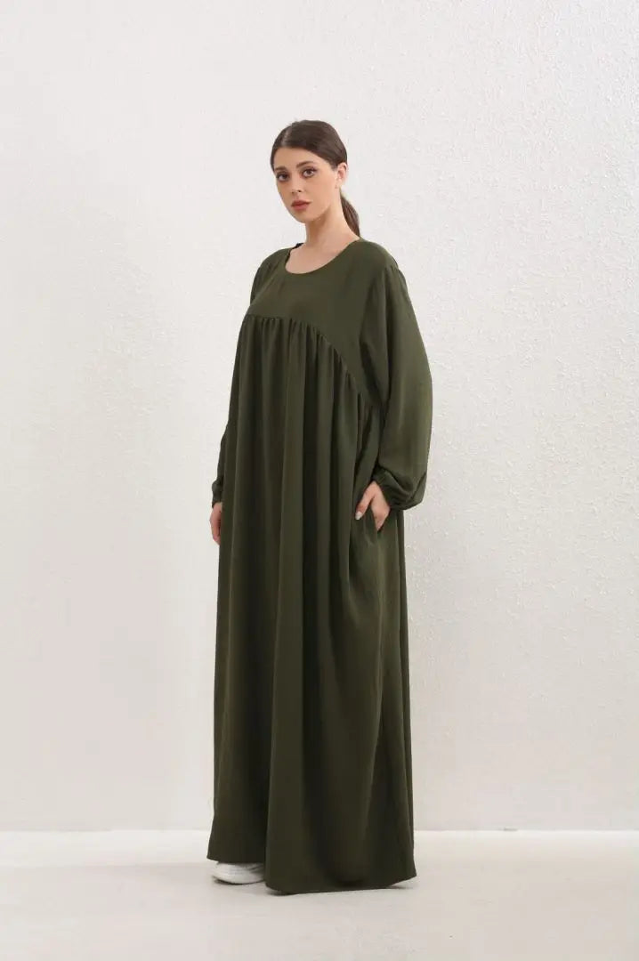 Women Classic Long Sleeve Abaya Dress