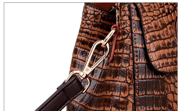 Womens Genuine Crocodile Leather HandBag