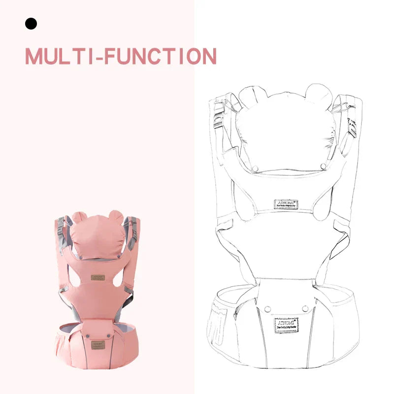 Front Facing Kangaroo Baby Wrap Carrier Infant Sling Infant Hipseat Waist Baby Gear