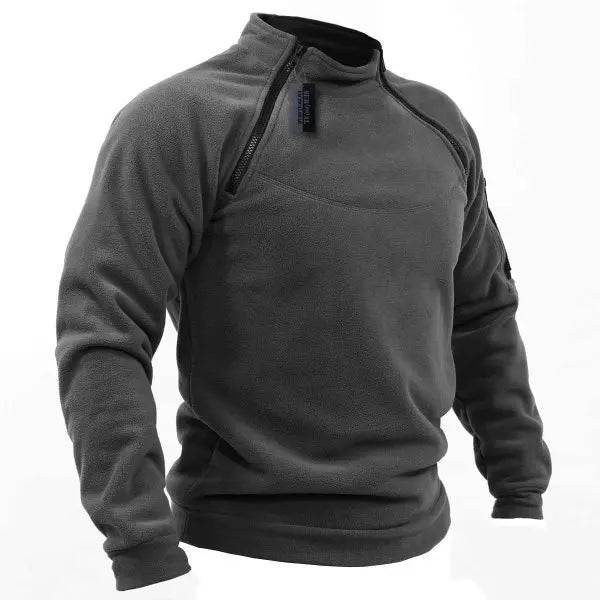 Mens Activewear Zipper Sweatshirt Fleece Pullover