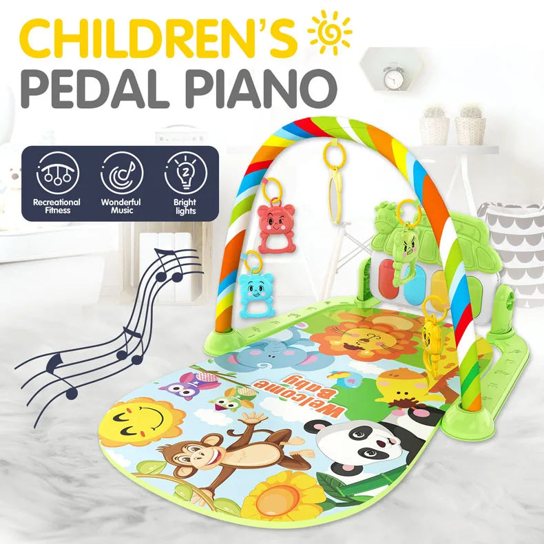 Baby Newborn Toddler Pedal Piano Musical Fitness Gym Play Mat