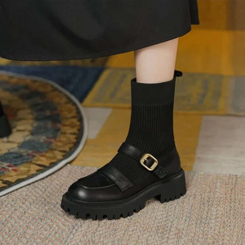 Women Platform Heeled Mary Jane Dress Shoes