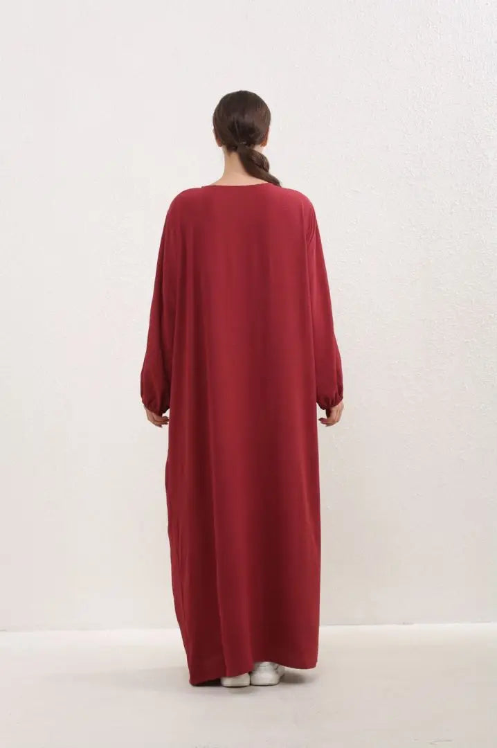 Women Classic Long Sleeve Abaya Dress