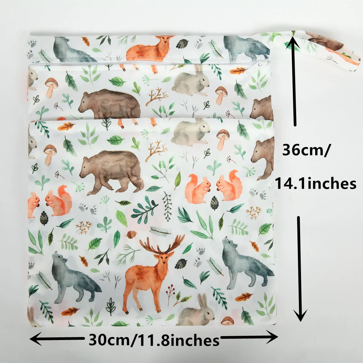 Baby Two Zippered Waterproof Reusable Washable Diaper Bag