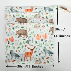 Baby Two Zippered Waterproof Reusable Washable Diaper Bag