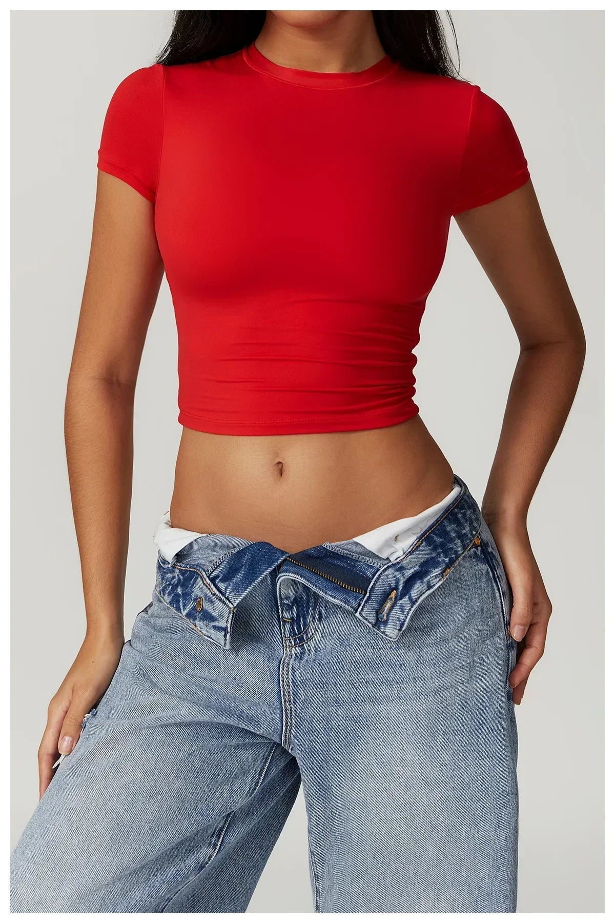 Women Active Fitness Sports Short Sleeve T- Shirt
