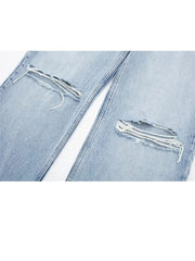 Women Baggy Ripped Denim High Waist Jeans