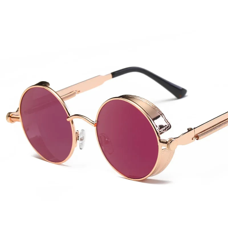 Women Vintage Round Metal Frame Sunglass UV400