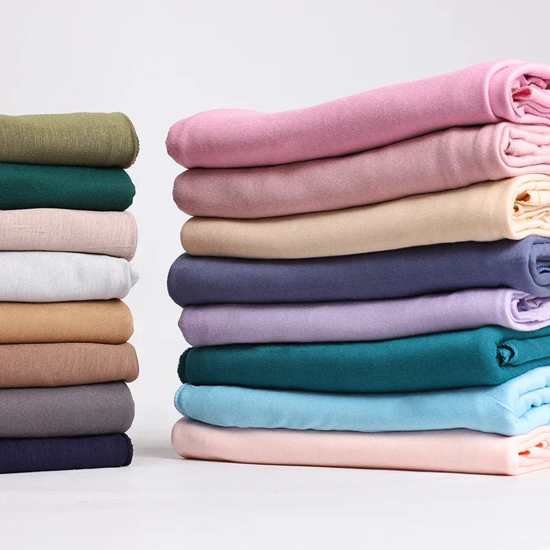 Accessories Women Cotton Jersey Hijab Soft Scarf