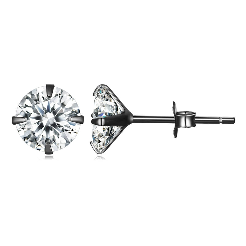 Sterling Silver 925 Platinum Cubic Zirconia Hypoallergenic Earrings