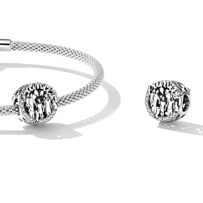 Sterling Silver 925 Ball Series Charm Pendant Fit Bracelet