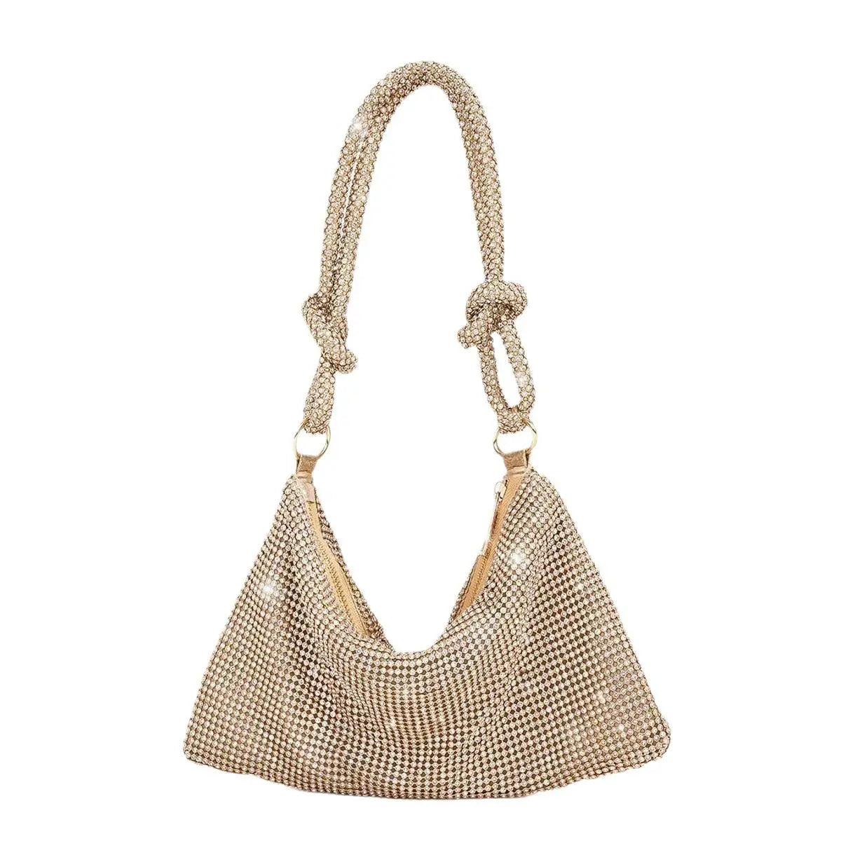 Accessories Women Rhinestones Ruched Evening Purses