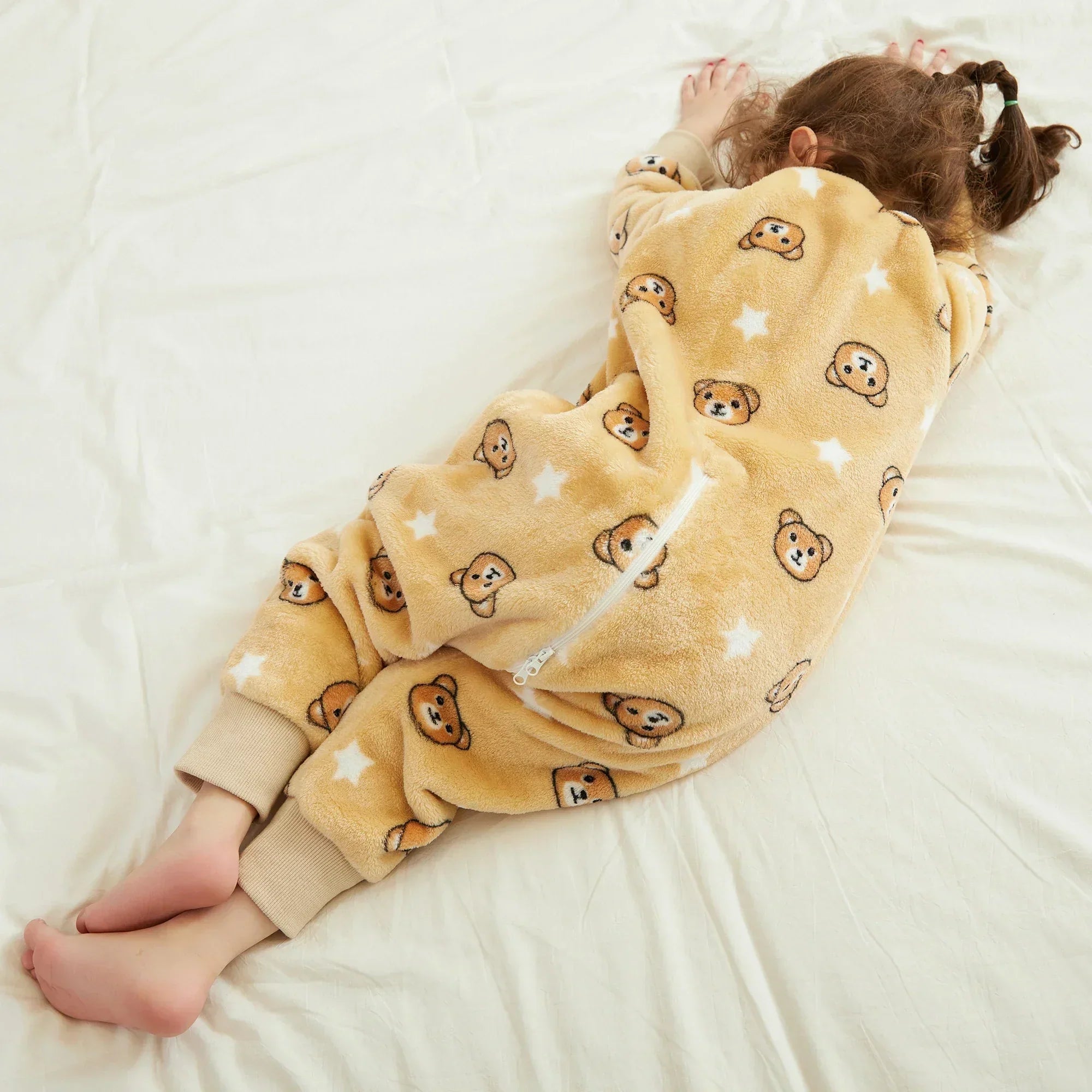 Kids Toddler Winter Zip Up Plush Onesie