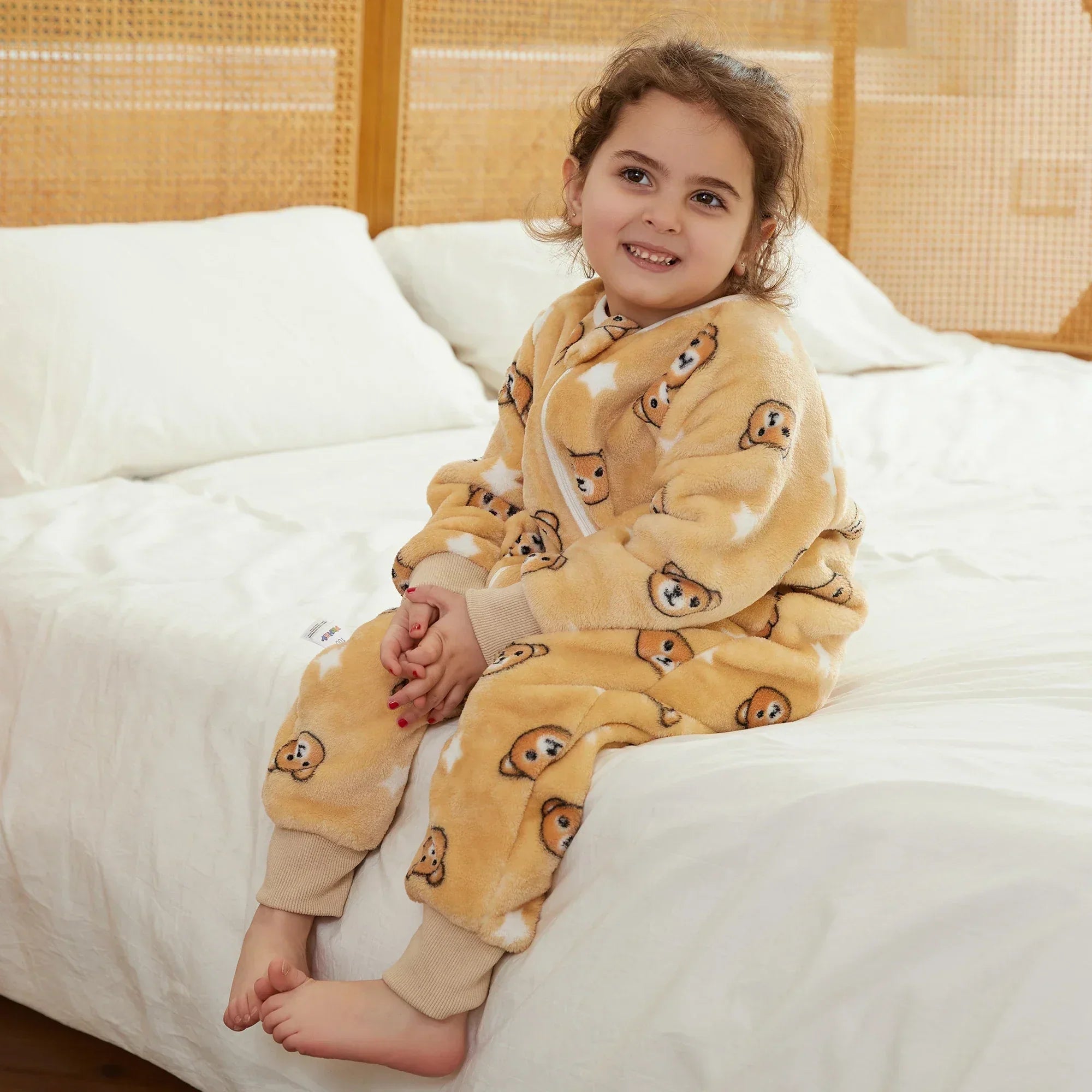 Kids Toddler Winter Zip Up Plush Onesie