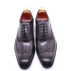 Men Genuine Calf Leather Oxford Formal Shoes