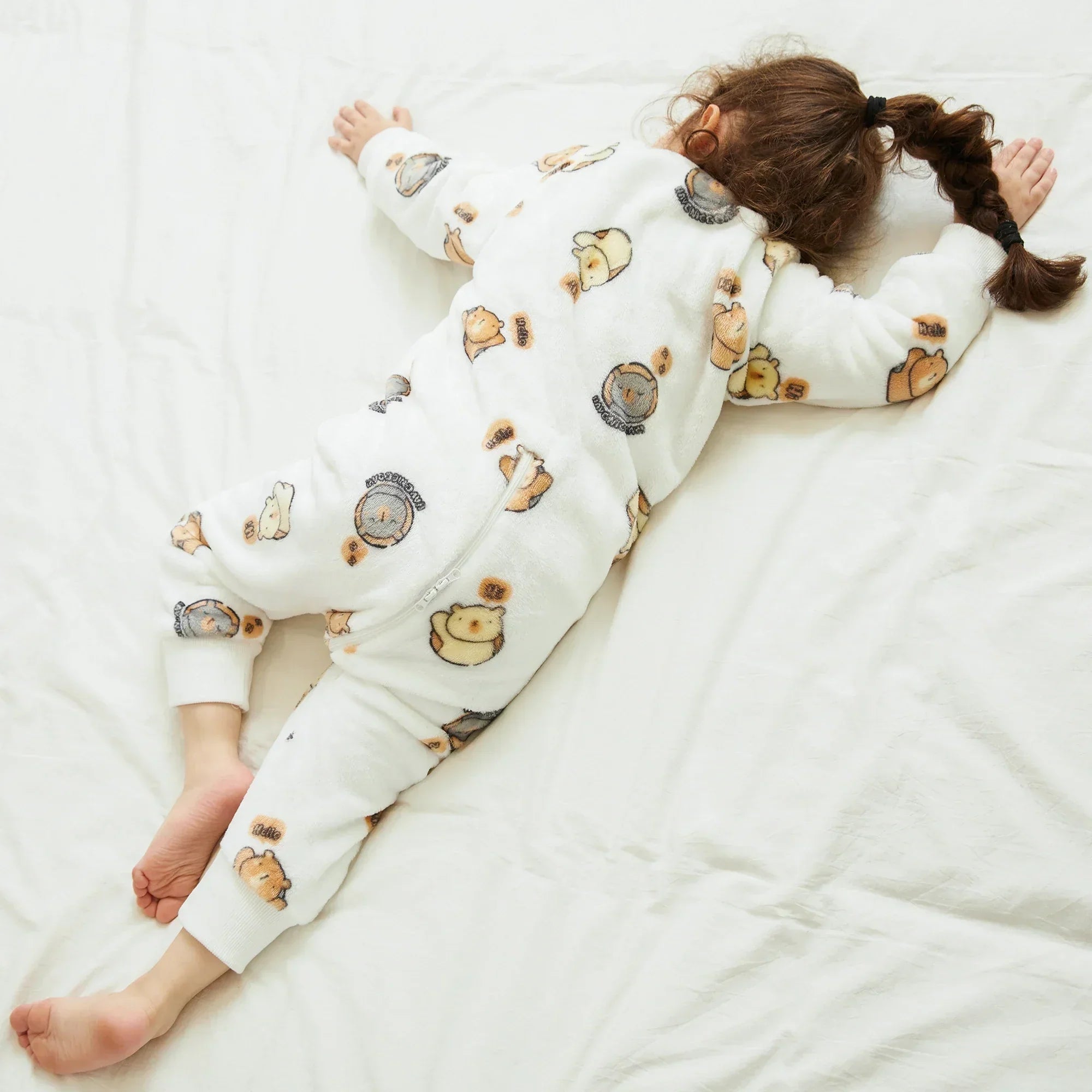 Kids Toddler Winter Zip Up Plush Onesie