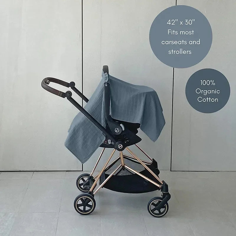 Baby Safety Seat Organic Cotton Sun Shade Windproof Cover