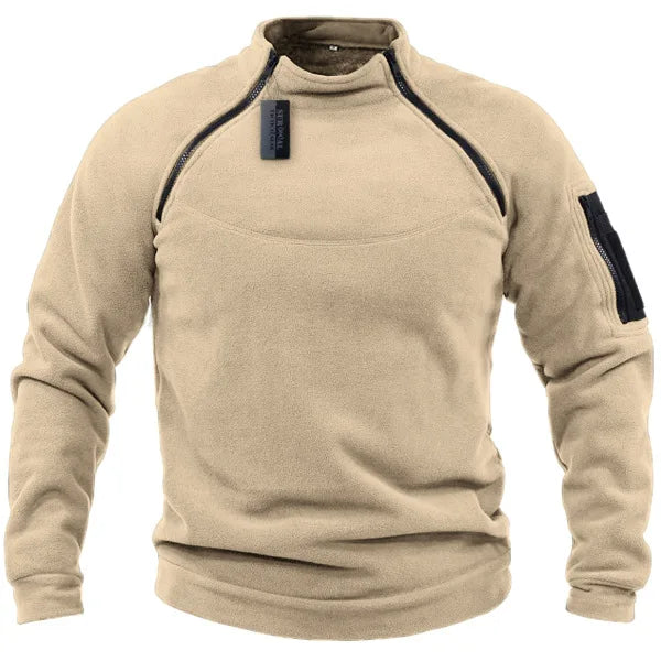 Mens Activewear Zipper Sweatshirt Fleece Pullover