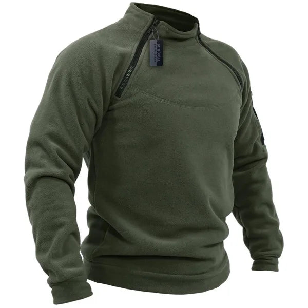 Mens Activewear Zipper Sweatshirt Fleece Pullover