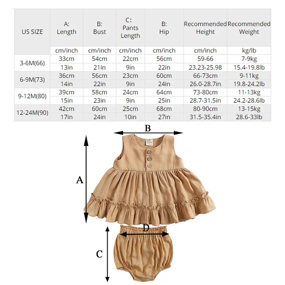 Baby Girls Princess Party Ruffle Dress + Shorts Outfit