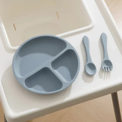 Kids Infant Eating Training Silicone Tableware Set