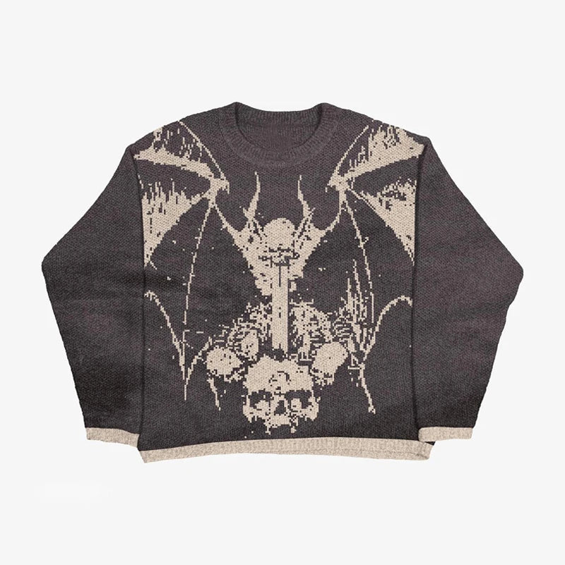 Women Anime Knit Vintage Cashmere Sweater