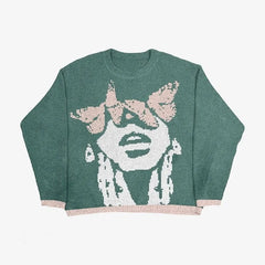 Winter Knitted Vintage Sweater Tops Pullovers