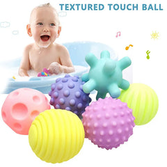 Kids 6 Pcs Baby's Tactile Senses Touch Hand Training Massage Soft Ball Toy