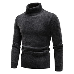 Men Winter Pullover Fleece Turtleneck Sweater
