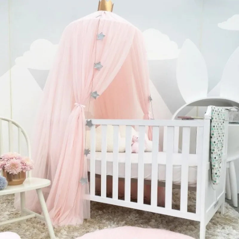 Kids Infants Bed Crib Mosquito Canopy 7 Pieces