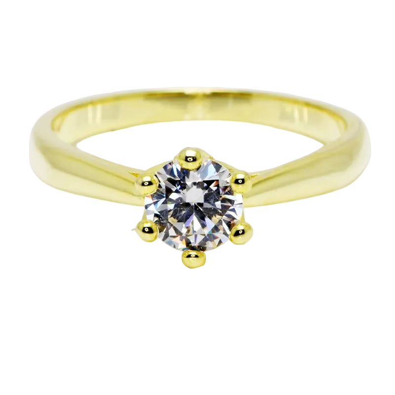 Woman Accessories Classic 0.5ct Round Zirconia Rings