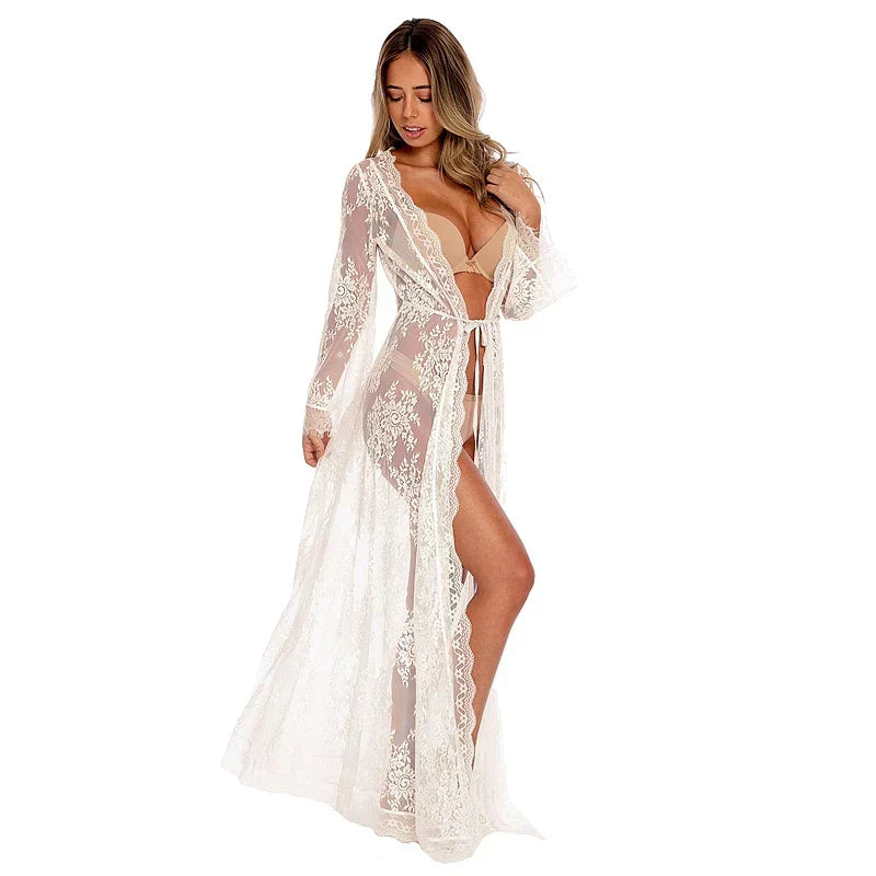 Women Bridal Robes Lace Nightgowns Lingerie