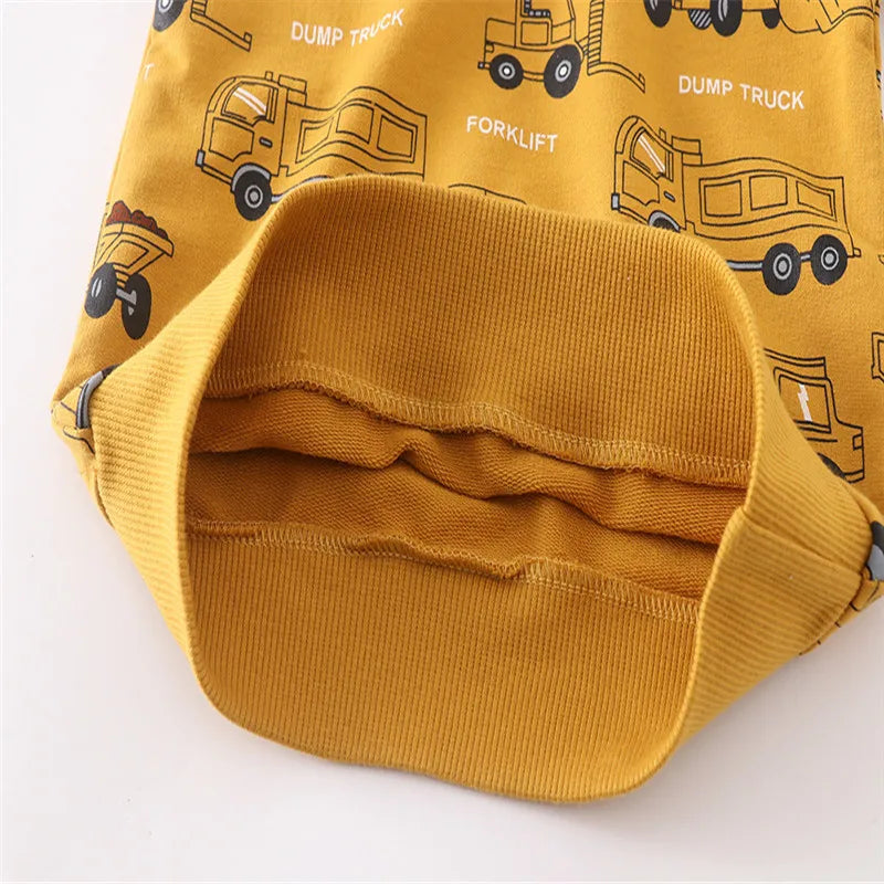 Kids Boys Cars Print Long Sleeve Pullover Sweats