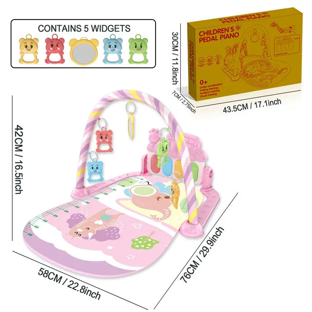 Baby Newborn Toddler Pedal Piano Musical Fitness Gym Play Mat