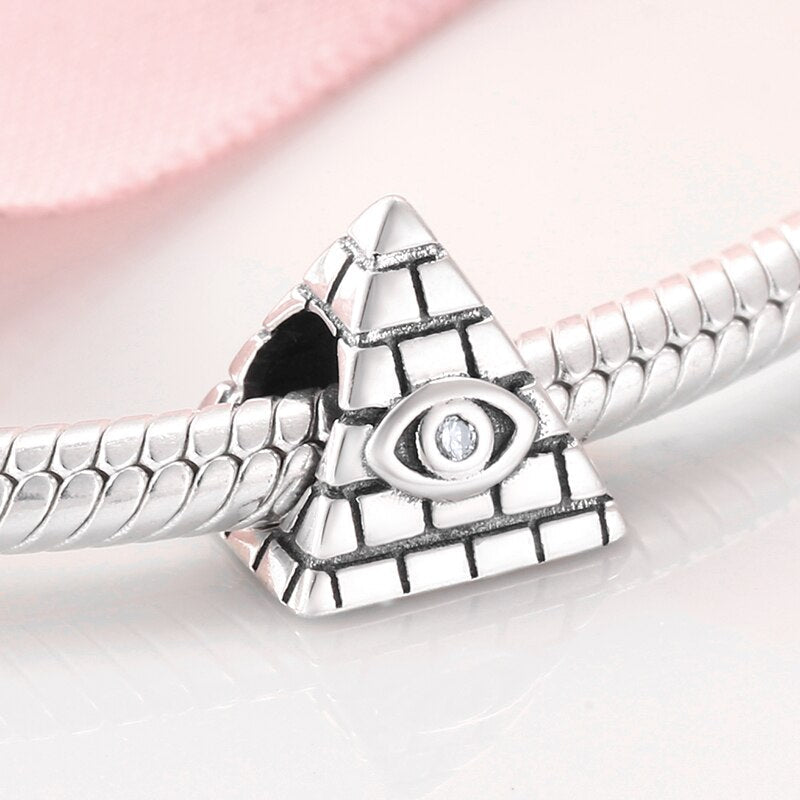 Women Accessories 925 Sterling Silver Ribbon Chocolate Heart Bead Bracelet