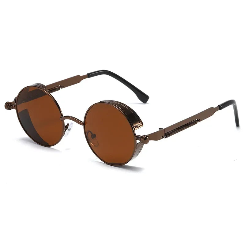 Women Vintage Round Metal Frame Sunglass UV400