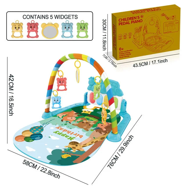 Baby Newborn Toddler Pedal Piano Musical Fitness Gym Play Mat