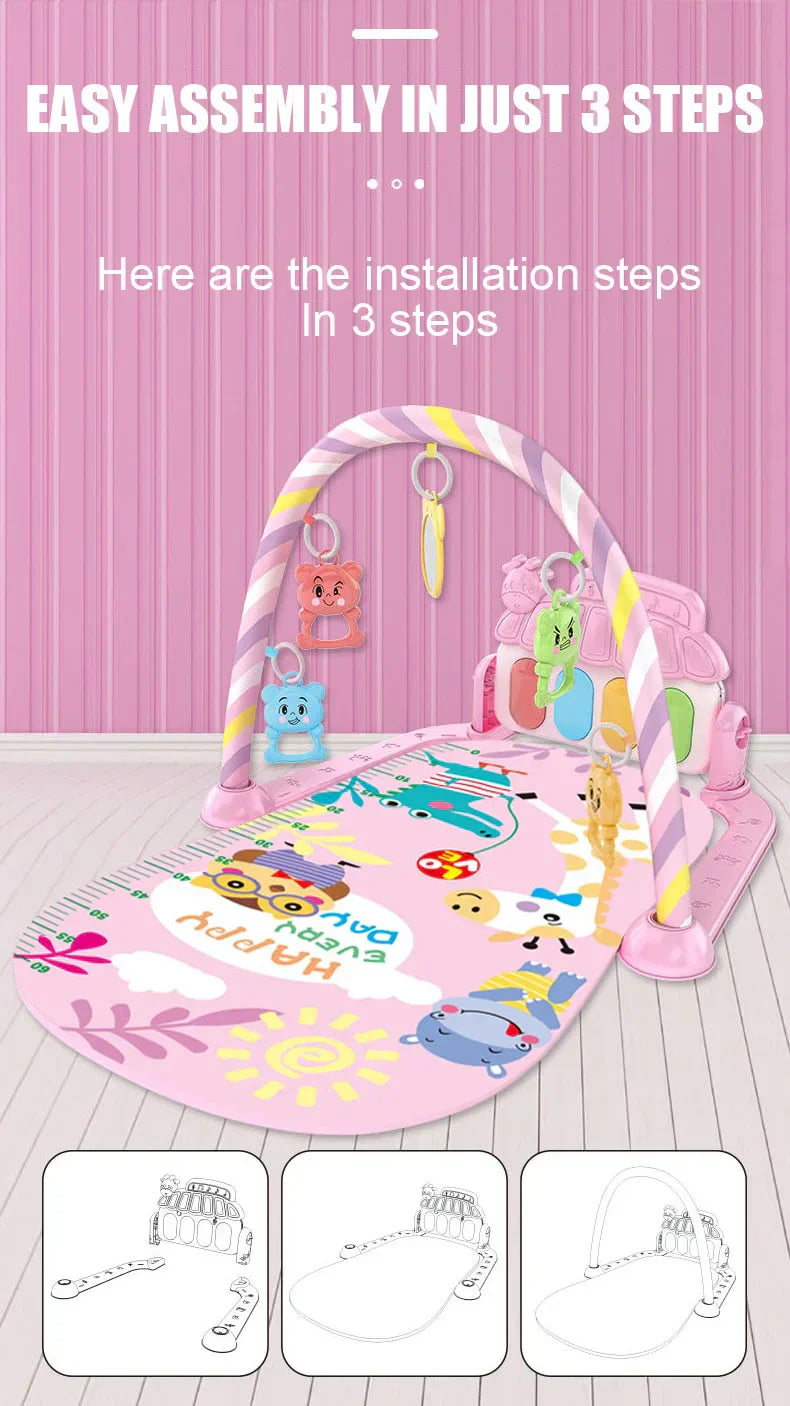 Baby Newborn Toddler Pedal Piano Musical Fitness Gym Play Mat