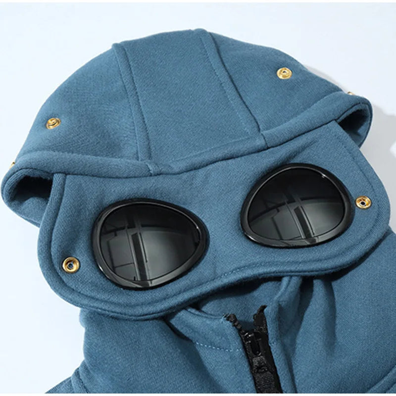 Men Long Sleeve Hooded Sunglasses Sweatshirt