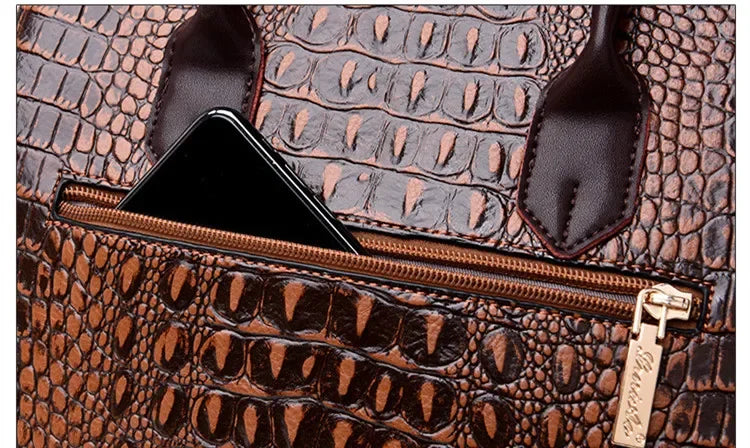 Womens Genuine Crocodile Leather HandBag