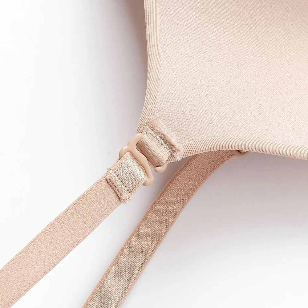 Women Casual Thin Padded Underwire Bra+ Panties Set